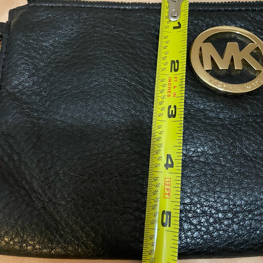 Michael Kors Black Leather Logo Wristlet - Picture 8 of 8
